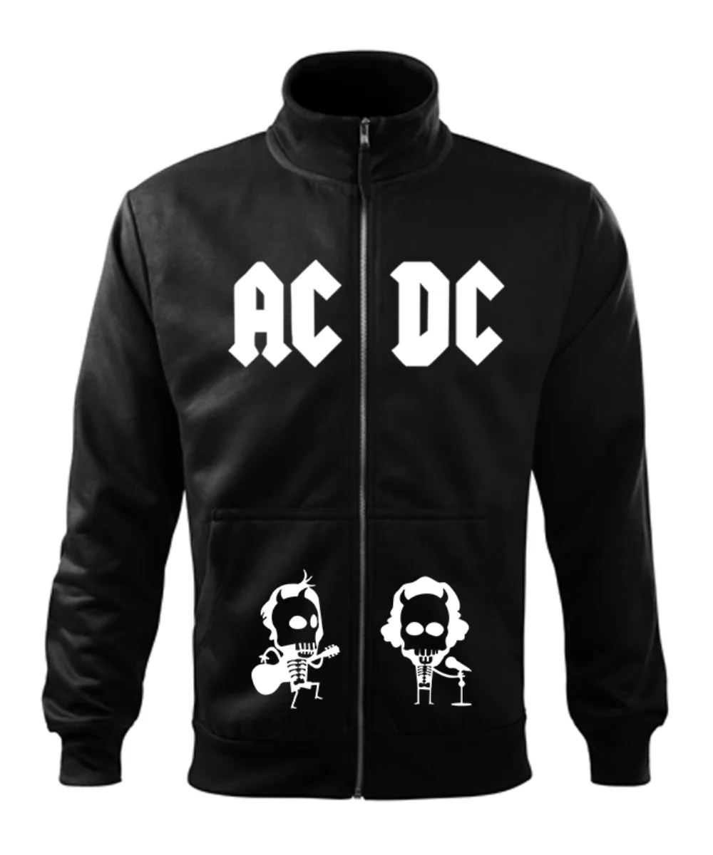 ACDC skull pánska mikina