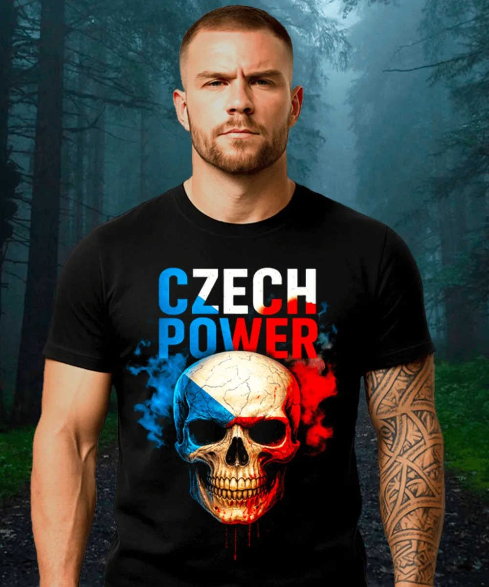 CZECHIA – Lebka hrdosti Pánske tričko