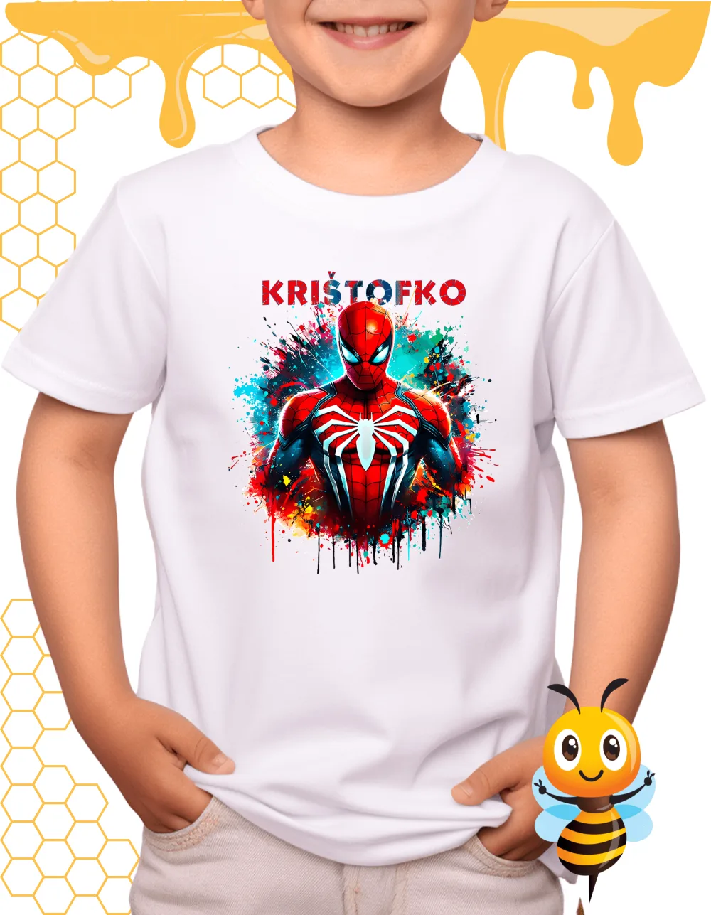 Spiderman tričko s vlastným menom